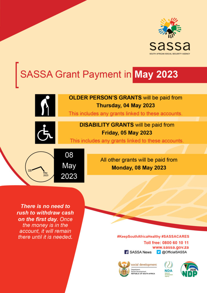SASSA Grants Payment Dates for May 2023