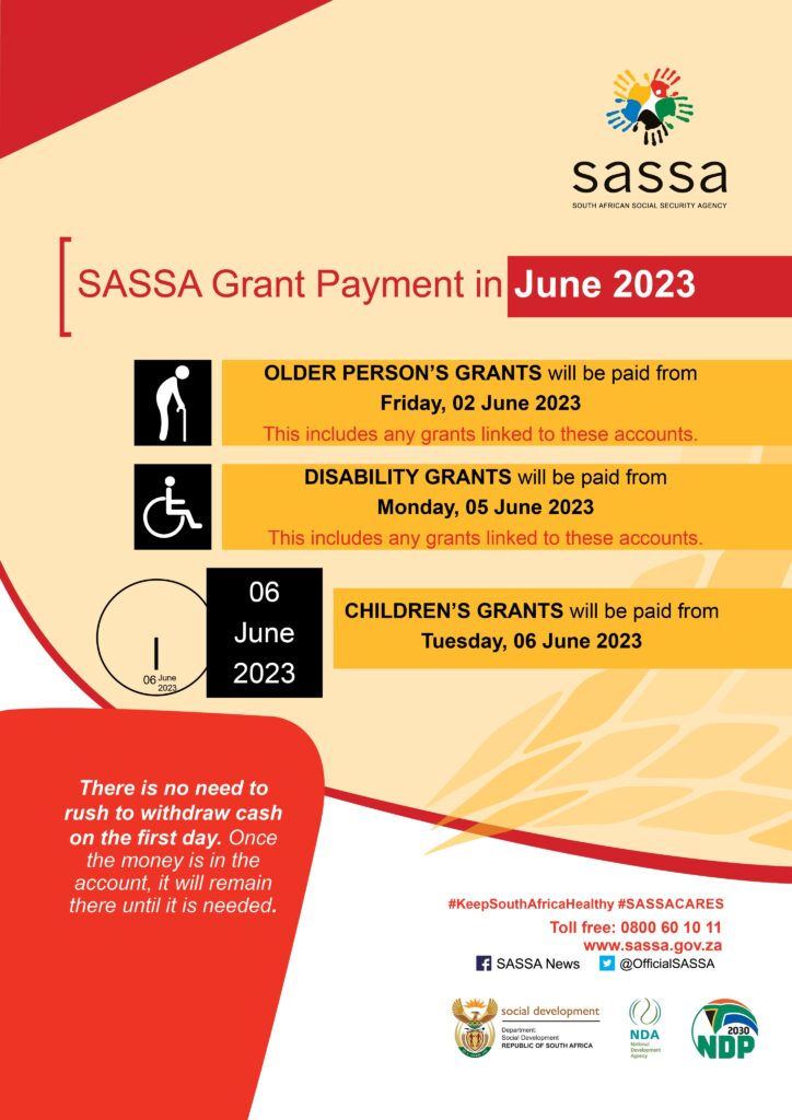 SASSA Grants Payment Dates for June 2023