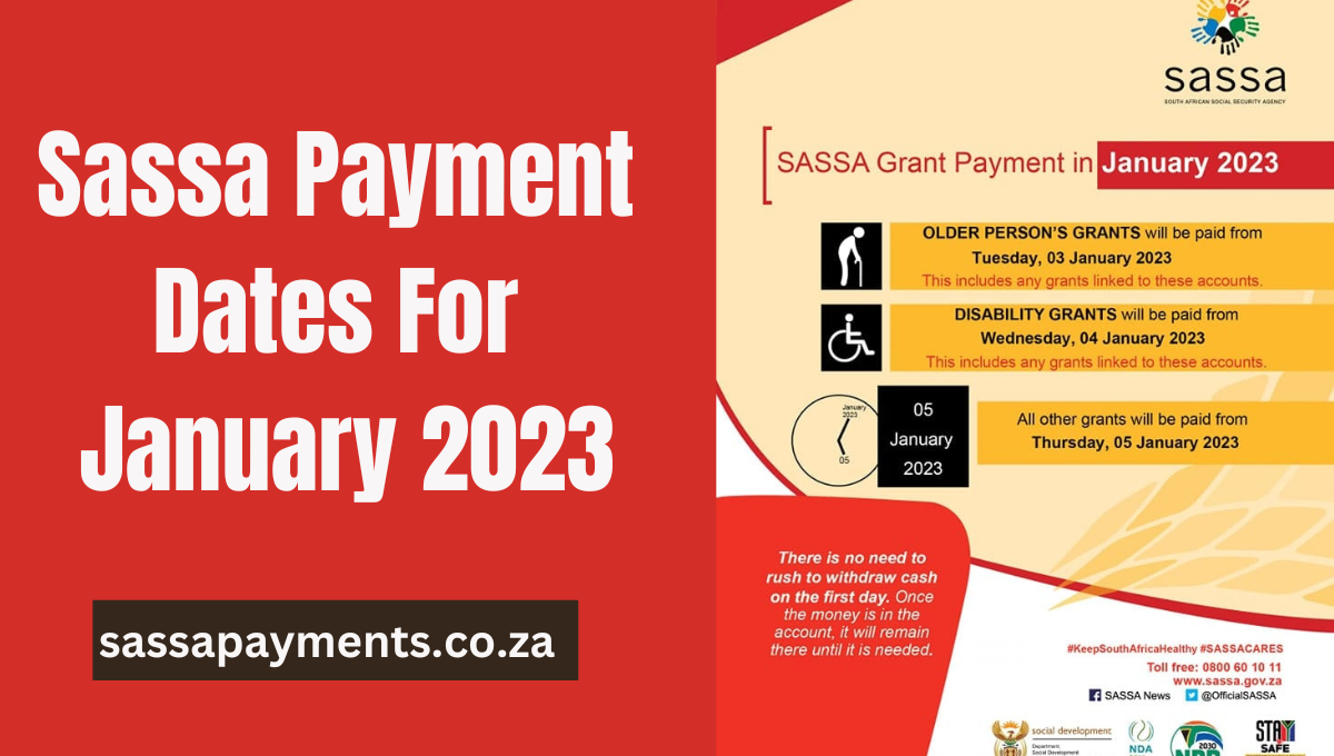 Sassa Payment Dates For January 2023